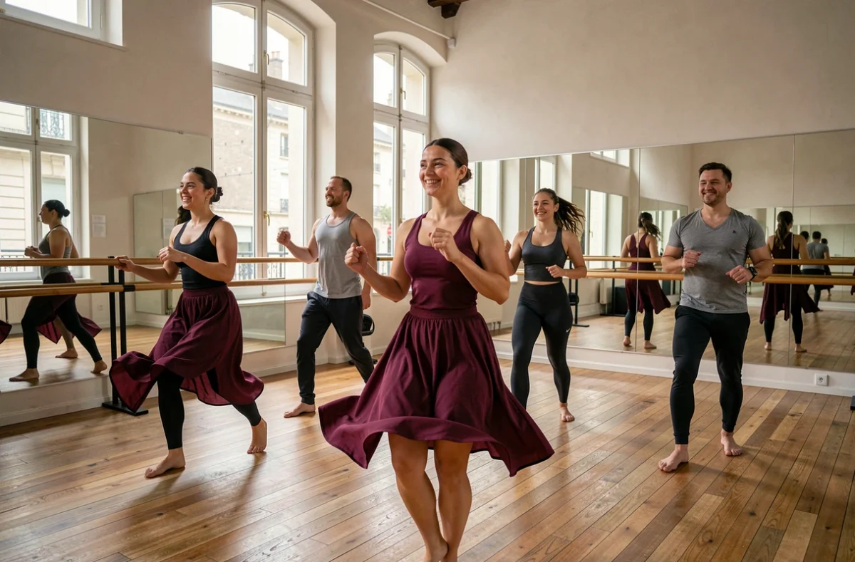 Coach Kirola Danse animant une session de coaching sportif et danse dans un studio à Bayonne