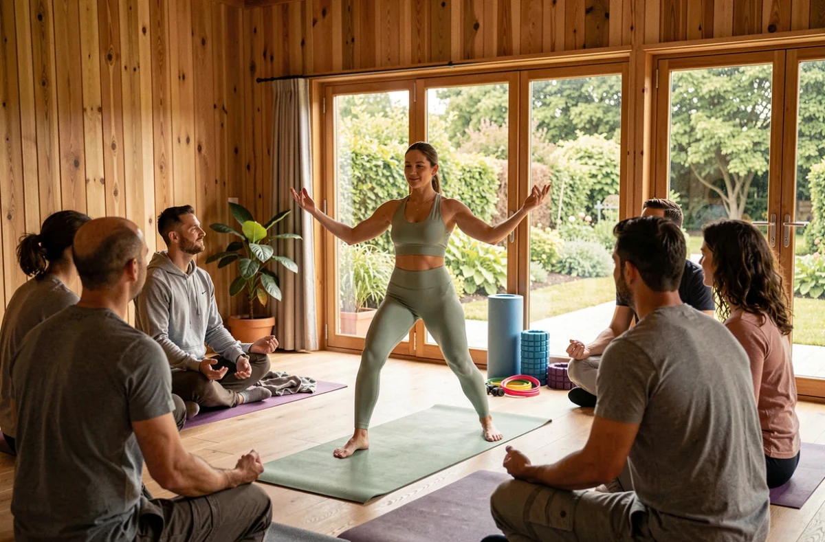 Session hybride sport et bien-être Stoaviva dans un espace naturel et lumineux à Pau